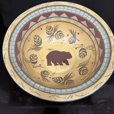Vintage Danna Cullen High Country Lodge Bear Mixing Bowl Cape Craftsmen 2001
