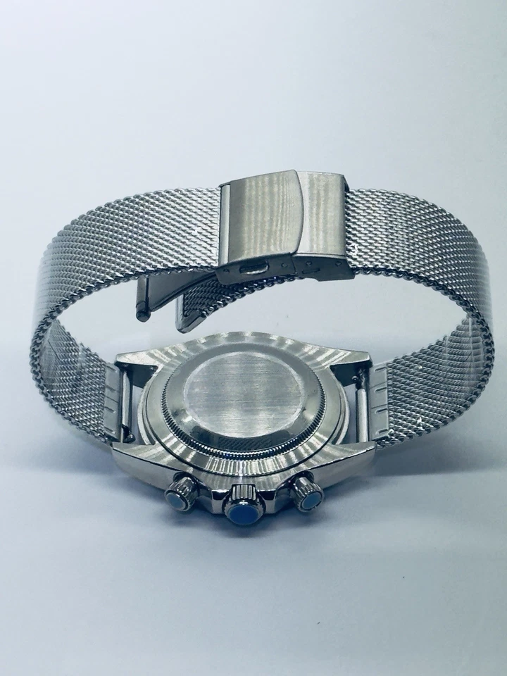 NEW Seiko VK63 Custom MOD Panda Daytona Meca-Quartz Chronograph Watch - Image 3 of 4