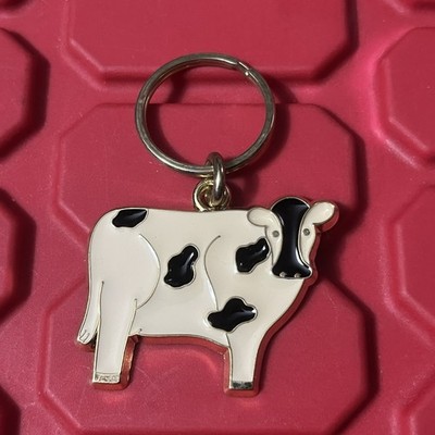 Dairy Cow Light Catcher Keychain Pre Owned Youngs Dairy Souvenir Vintage 1990s