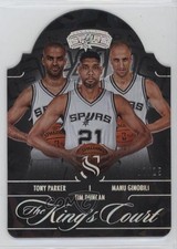 2024 Silhouette The King's Court Cracked Ice /25 Tony Parker Tim Duncan HOF z6j