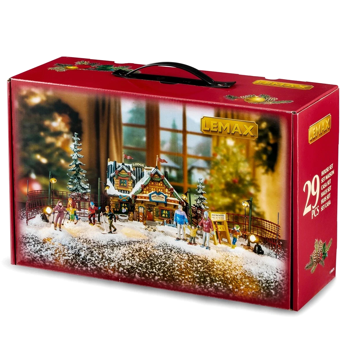 LEMAX Apres-Ski Lodge Christmas Xmas Snowy Festive House Set Inc Adaptor #56676