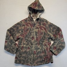 Vintage Woolrich Women’s Small Hooded Fleece Jacket Made in USA Full Zip