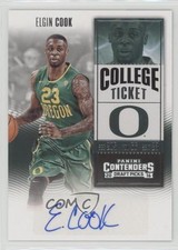 2016-17 Contenders Draft Picks College Ticket Elgin Cook (Green Jersey) Auto 0c2