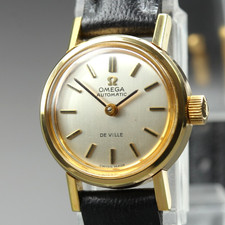 [Near MINT] Vintage OMEGA De Ville Cal.661 Automatic Gold 19mm Damenuhr