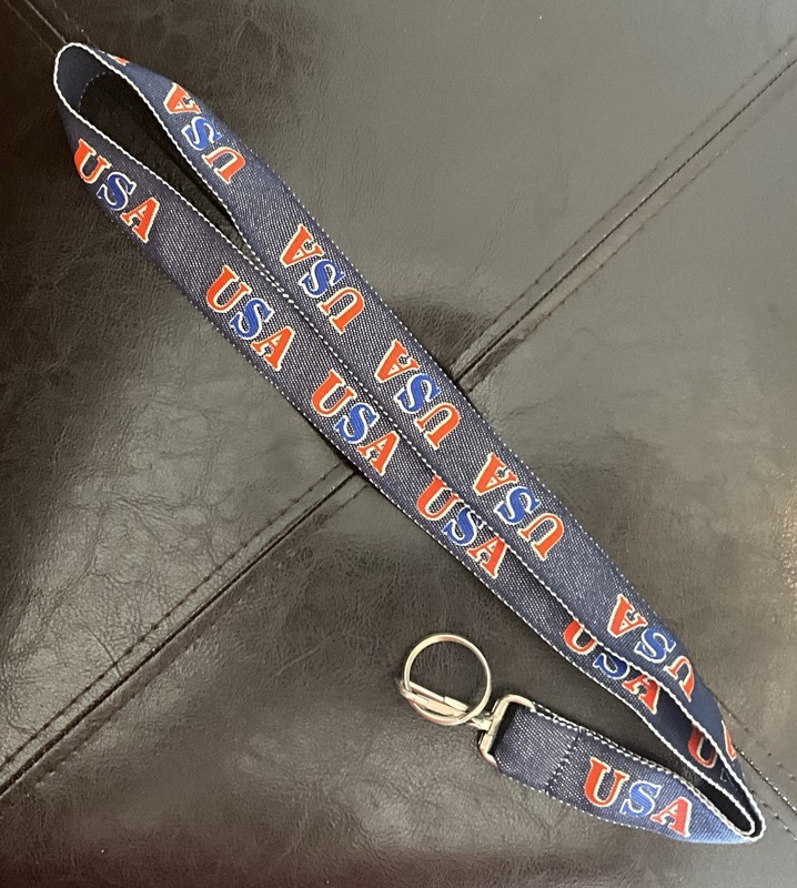USA USA USA LANYARD - RED WHITE & BLUE