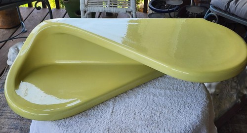 1960s Keramag Germany Porcelain Floating Bathroom shelf Space Age MCM Tiered