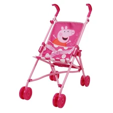 Peppa Pig: Doll Umbrella Stroller in Pink & White Dots