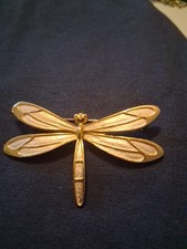 Vintage Pastelli Gold Tone  Dragonfly