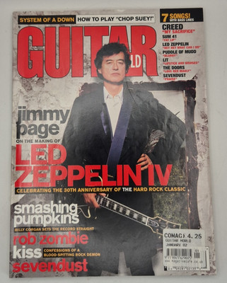 Guitar World Magazine January 2002 Jimmy Page Cover