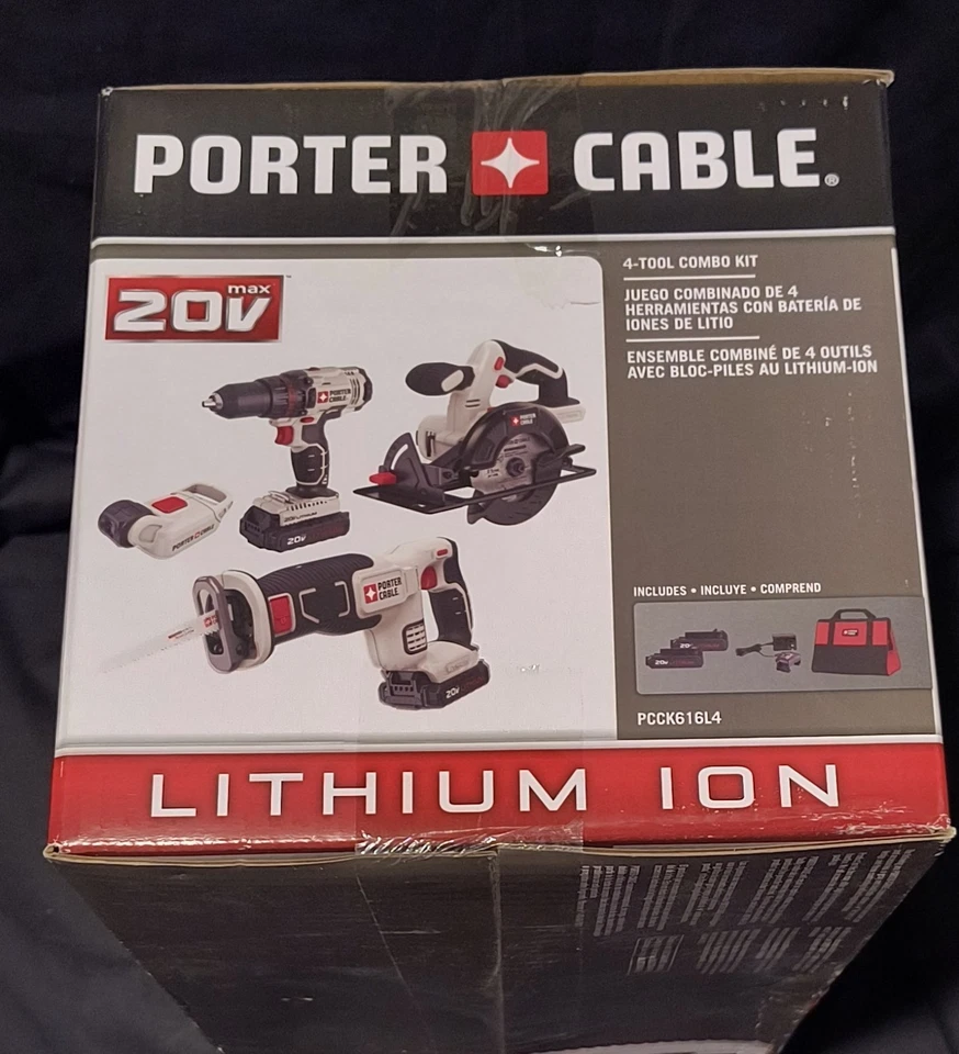 Porter Cable - #PCCK616L4 - 20V MAX Cordless - 4 Tool Combo Kit - New Never Open - Image 4 of 4