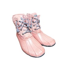 Sperry Girl s Size 6 Pink Waterproof Duck Toe Saltwater Rain Winter Boots