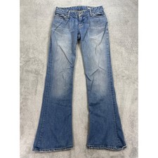 Pantalones de mezclilla Chip & Pepper para mujer 29 azules acampanados desgastados