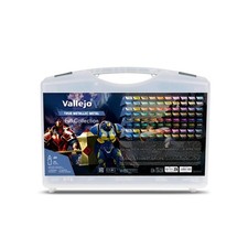 Vallejo 77.250 80 Color True Metallic Metal Paint Set in Storage Case