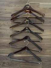 Nordstrom Dillards Unbranded Dark Wood Suit Shirts Pants Coat Hangers Lot of 6