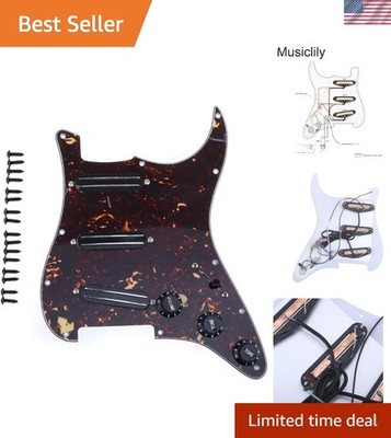 11-Hole SSS Prewired Loaded Pickguard with Dual Hot Rail High Output Pickups ...