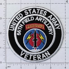 US Army 56th Field Artillery "Pershing" Veteran Patch Hook Iron-On Repro B464