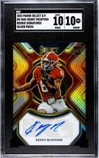 2023 Panini Select Draft Kenny McIntosh SGC 10 w/10 Auto Silver Prizm