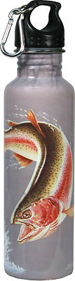 RAINBOW TROUT FISH STAINLESS STEEL 24oz WATER BOTTLE