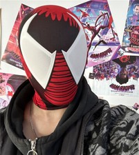 Customized Scarlet Spider-Man Helmet Across The Spider-Verse Cosplay Masks
