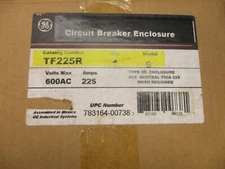 GE CIRCUIT BREAKER ENCLOSURE TF225R MODEL 9 600VAC 225AMPS 