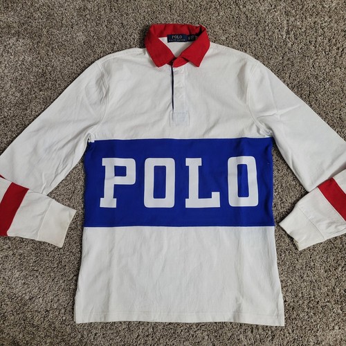Polo Ralph Lauren Polo Track Spellout Printed Rugby Mens Size XS
