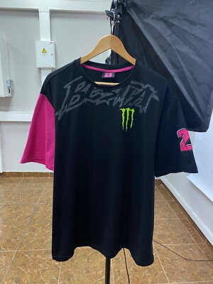 Vintage Y2K Monster Energy Enea Bastianini Racing T-Shirt size XL color black