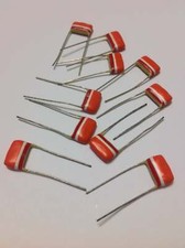 10 NOS .033uf 250v Mullard Tropical Fish Capacitors Effects Pedal or Guitar