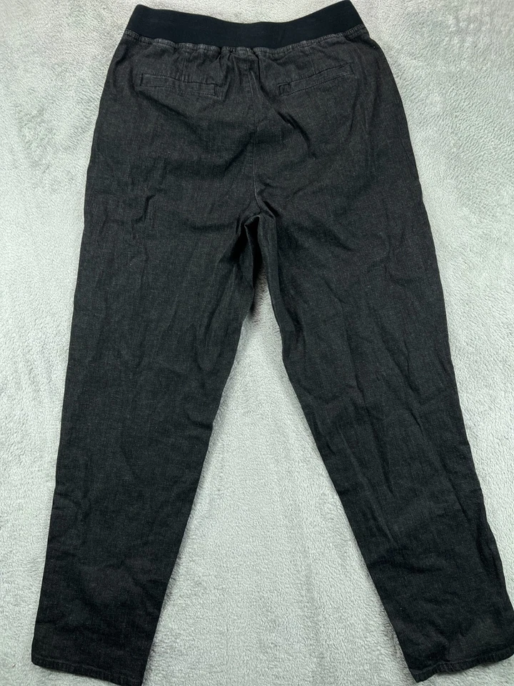 Denim Co Jeans Womens Size Medium Black Jeans Tapered Hi Rise Stretch Back 32x31 - Image 2 of 4