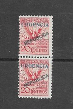 ESPAÑA 1931  PEGASO. II REPUBLICA. CORRESPONDENCIA URGENTE*/**PAR VERTICAL NUEVO