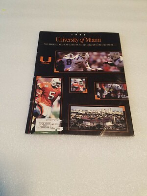 1998 Miami Hurricanes Football Official Guide for Season Ticket Holder