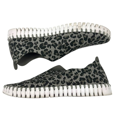 Ilse Jacobsen Perforierte Slipper Sneaker Grau Gr. 38 Leopardenmuster Animal Comfort - Bild 2 von 10