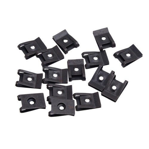 15Set Spring Metal U-type Clip with Screw Car Bumper Fender Trim Panel Fasteners - Picture 3 of 12
