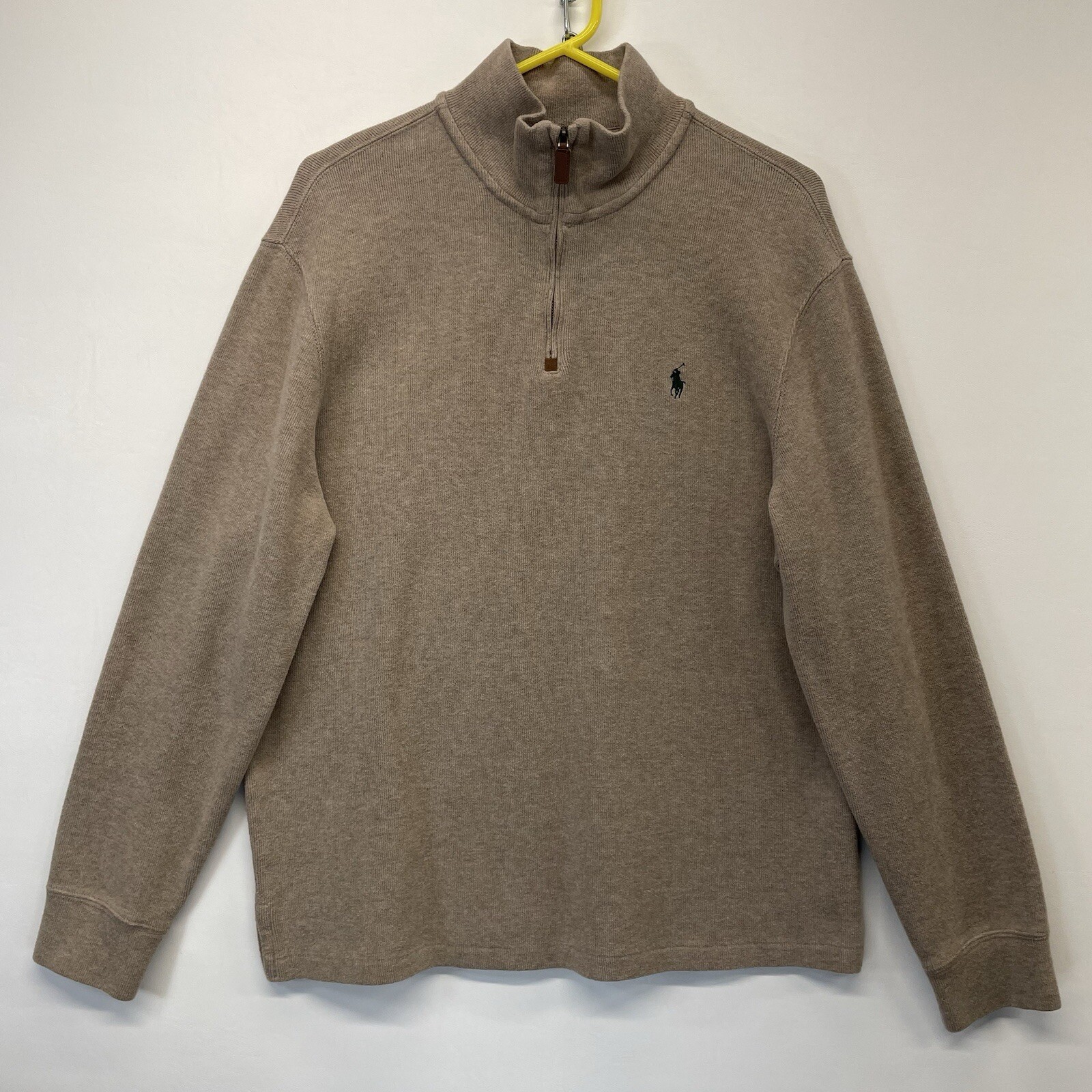 Polo Ralph Lauren 1 4 Zip Pullover Felpa Uomo Taglia Large Manica Lunga Pony