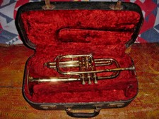 ANTIQUE PAN AMERICAN CORNET WITH ORIGINAL CASE C 1900