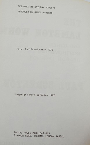 The Lambton Worm by PAUL SCREETON ~ First Edition 1978 ~ Dragon Dragons UK 1st - Imagen 4 de 5