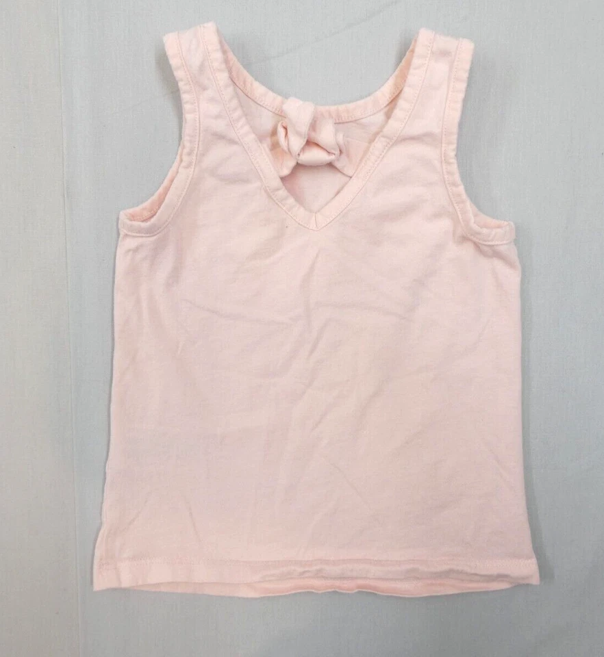 Oshkosh B’gosh Girl’s Tank Top Pink Flamingo Rainbow Graphic Bow Size 24 Months - Image 2 of 4