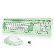 Typewriter Wireless Keyboard and Mouse Combo2.4G Office 104 Keys Full-Sized R...