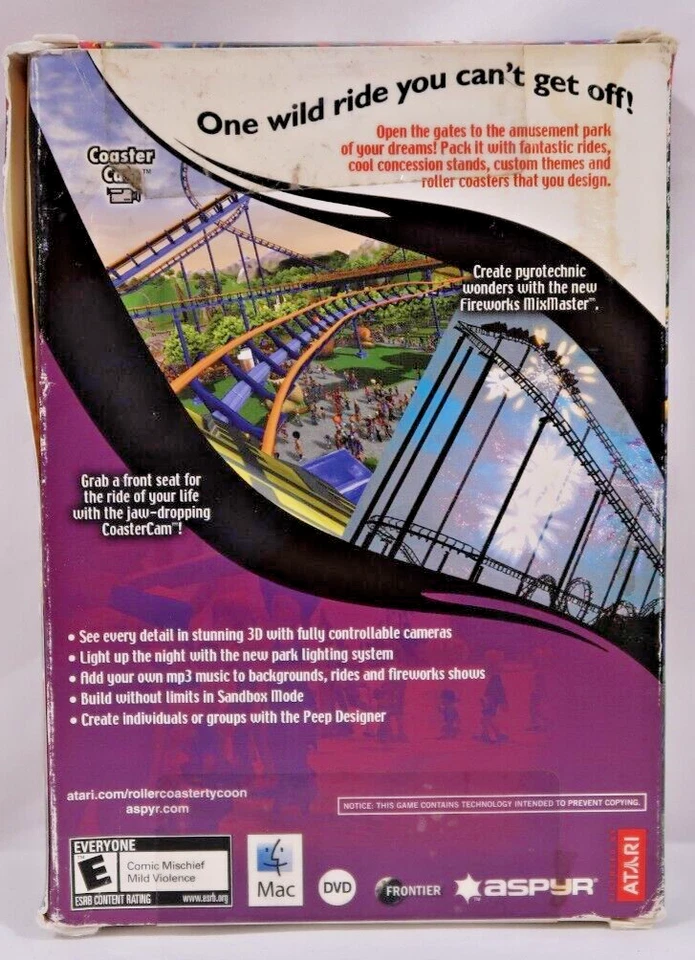 RollerCoaster Tycoon 3 (Apple, 2005) Brand New Sealed Rough Box - Image 2 of 4