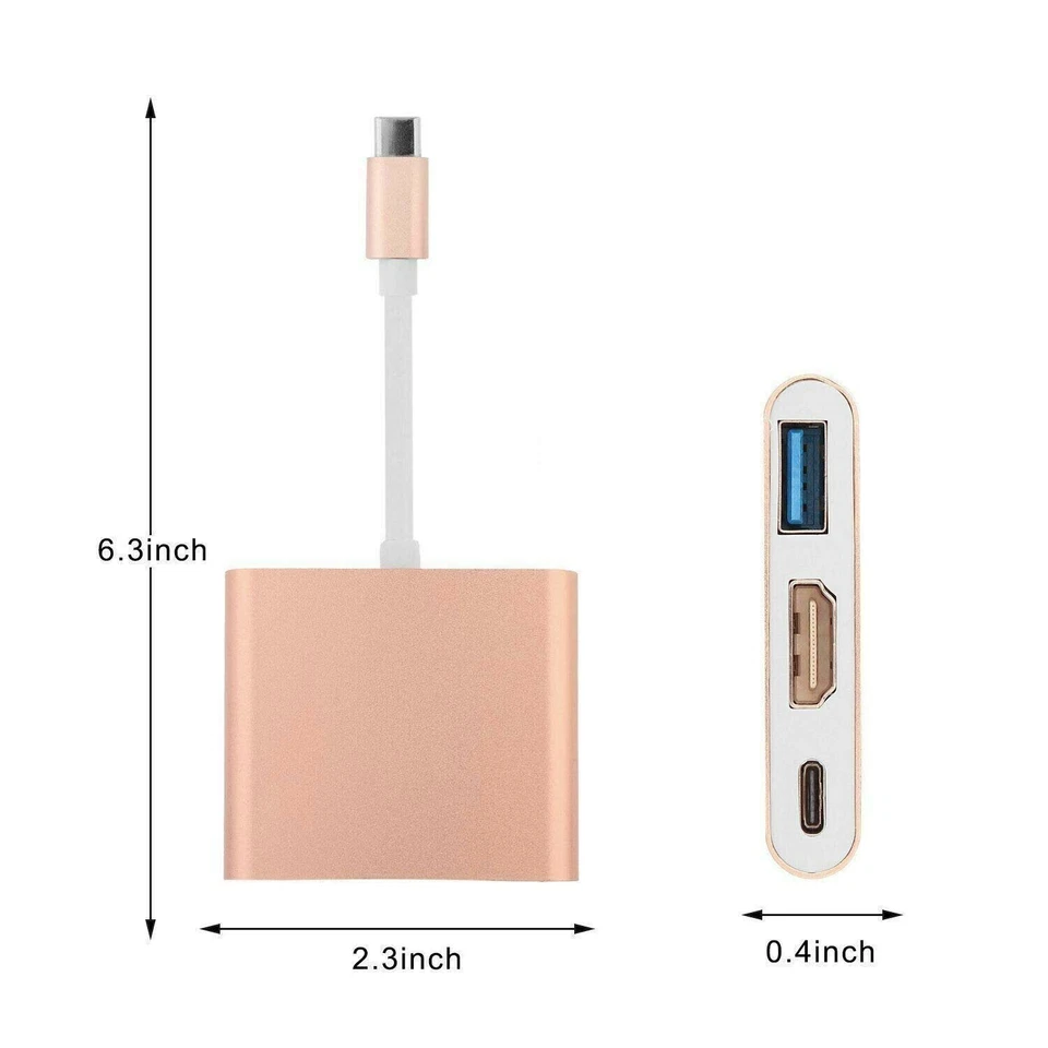 For iPhone 16 Plus 16 Pro Max/Pro USB Type-C to HDMI Mirror Cable 4K HD Adapter - Image 4 of 4