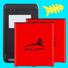 Large Power 2x 4600mAh Extra Battery Charger Winder for Samsung Galaxy J2 S260DL