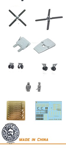 High-precision 1:350 CH-53E Super Stallion Transport Helicopter Model Kit - Picture 8 of 10