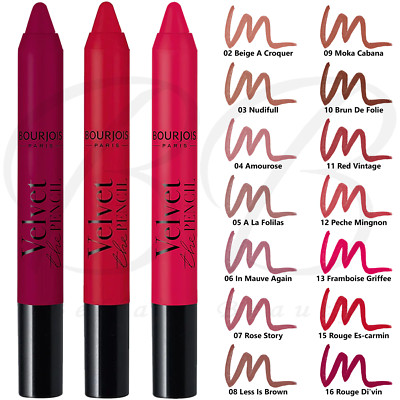BOURJOIS Velvet The Pencil Lippenstift mit intensivem mattem Finish 3g *FARBTON WÄHLBAR*