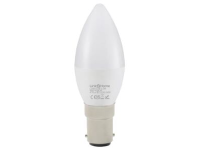 Link2Home WLAN LED SBC (B15) Opal Kerze dimmbar Leuchtmittel, weiß + RGB 470 lm 5,5W