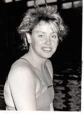 Original Press Photo Swimming June Croft 29.3.1984