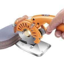 Electric Fabric Cutter Round Blade Scissors Carpet Cloth Cutting Machine w/Light