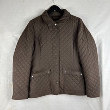 Dubarry Quilted Jacket Womens 14 Brown Padded Country Equestrian Primaloft Coat