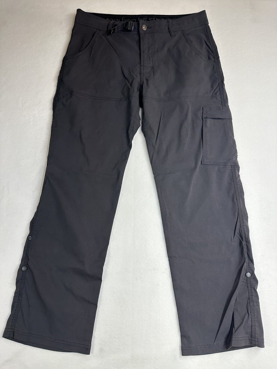 PrAna Stretch Zion Mens Med 30L Long Hike Pants RN124977 Dk Gray