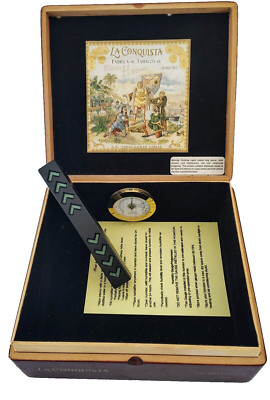La Conquista Gran Habano Stash Box, Humidor, Hygrometer, Humidifier cigar 