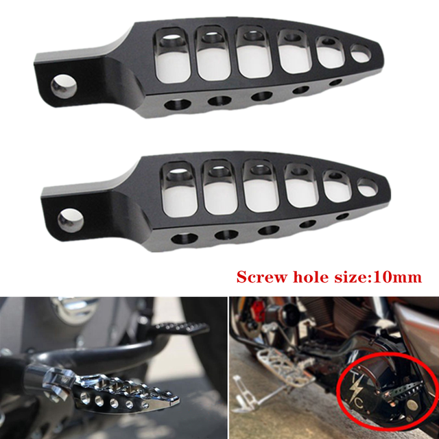 2×Universal Motorcycle Bike Offroad CNC Aluminum Foot Pegs Forefoot