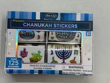 Rite Lite Chanukah Prismatic Stickers Box - 125+ Shiny Stickers for Kids Gifts